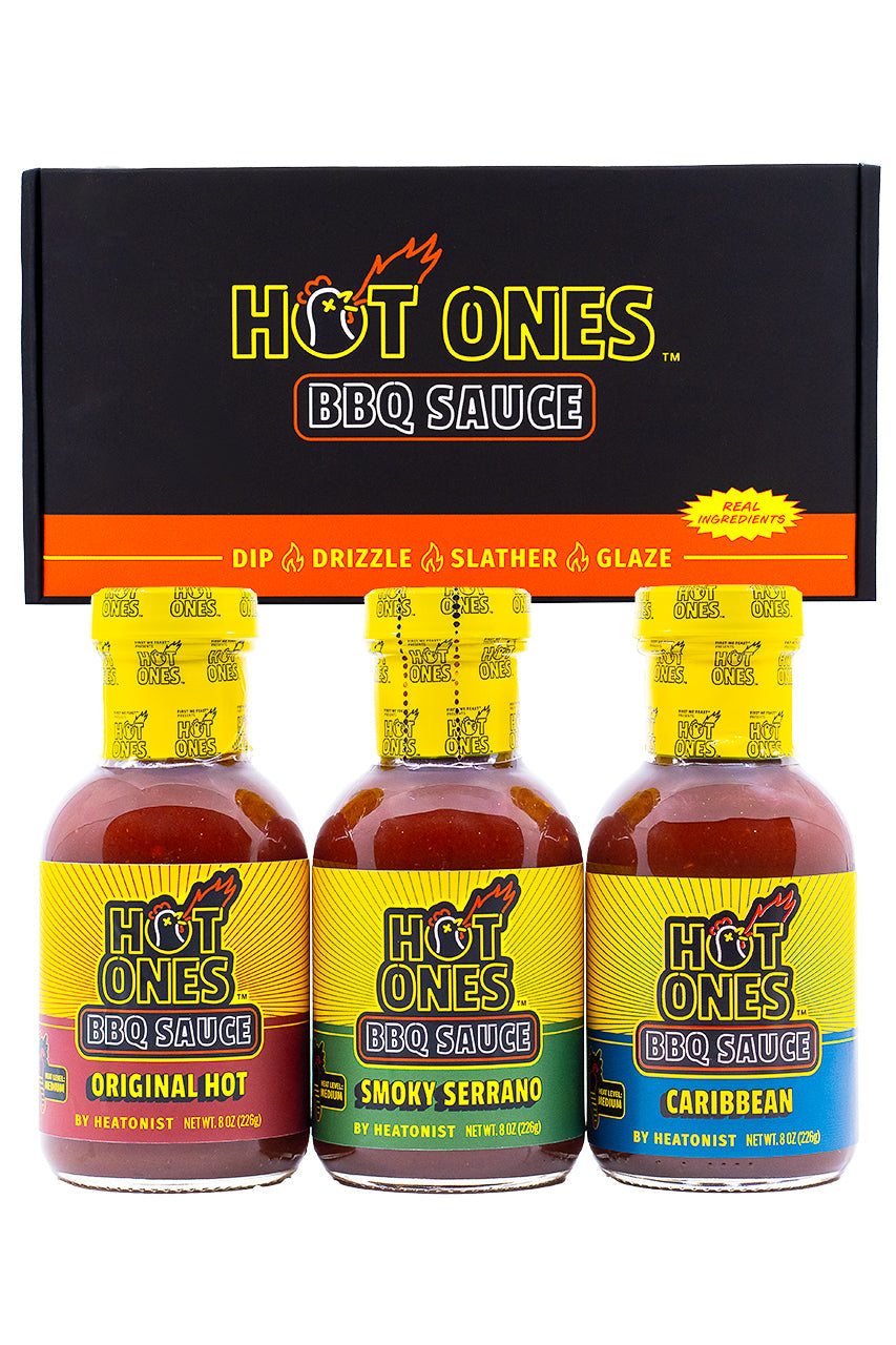 Hot Ones BBQ Trio Pack (Original / Smoked Serrano / Caribbean) L6