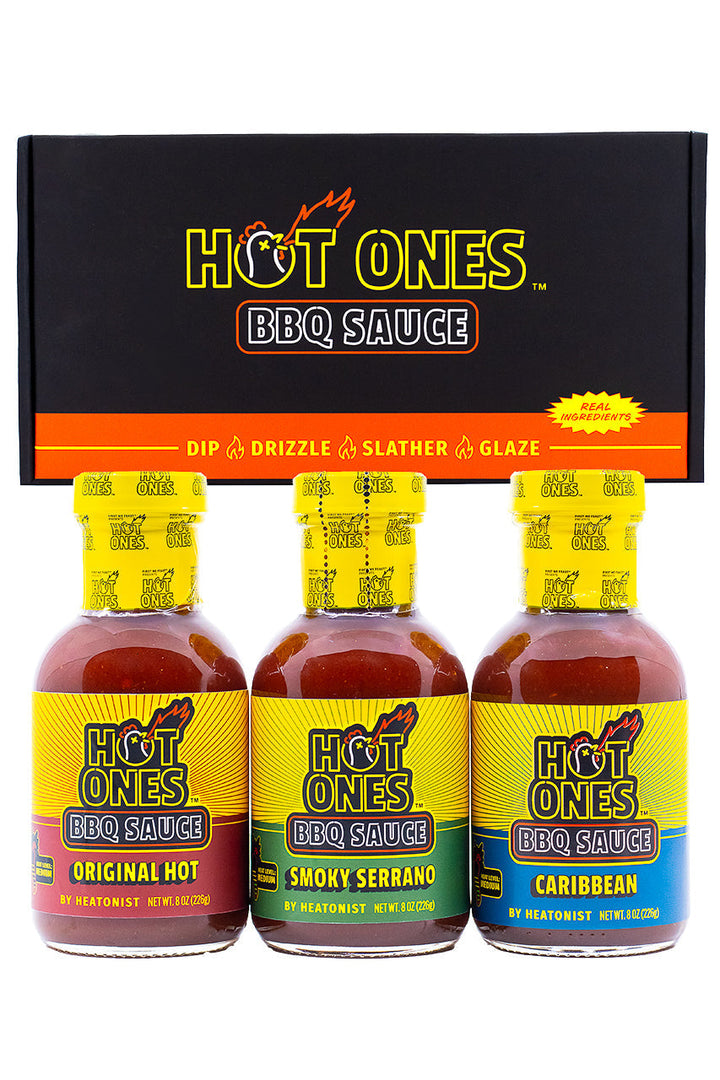 Hot Ones BBQ Trio Pack (Original / Smoked Serrano / Caribbean) L6