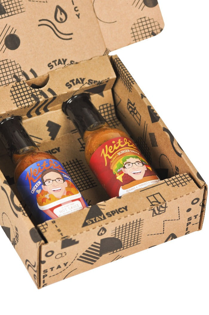 Chicken & Burger Hot Sauce Duo Pack | Keith's X6